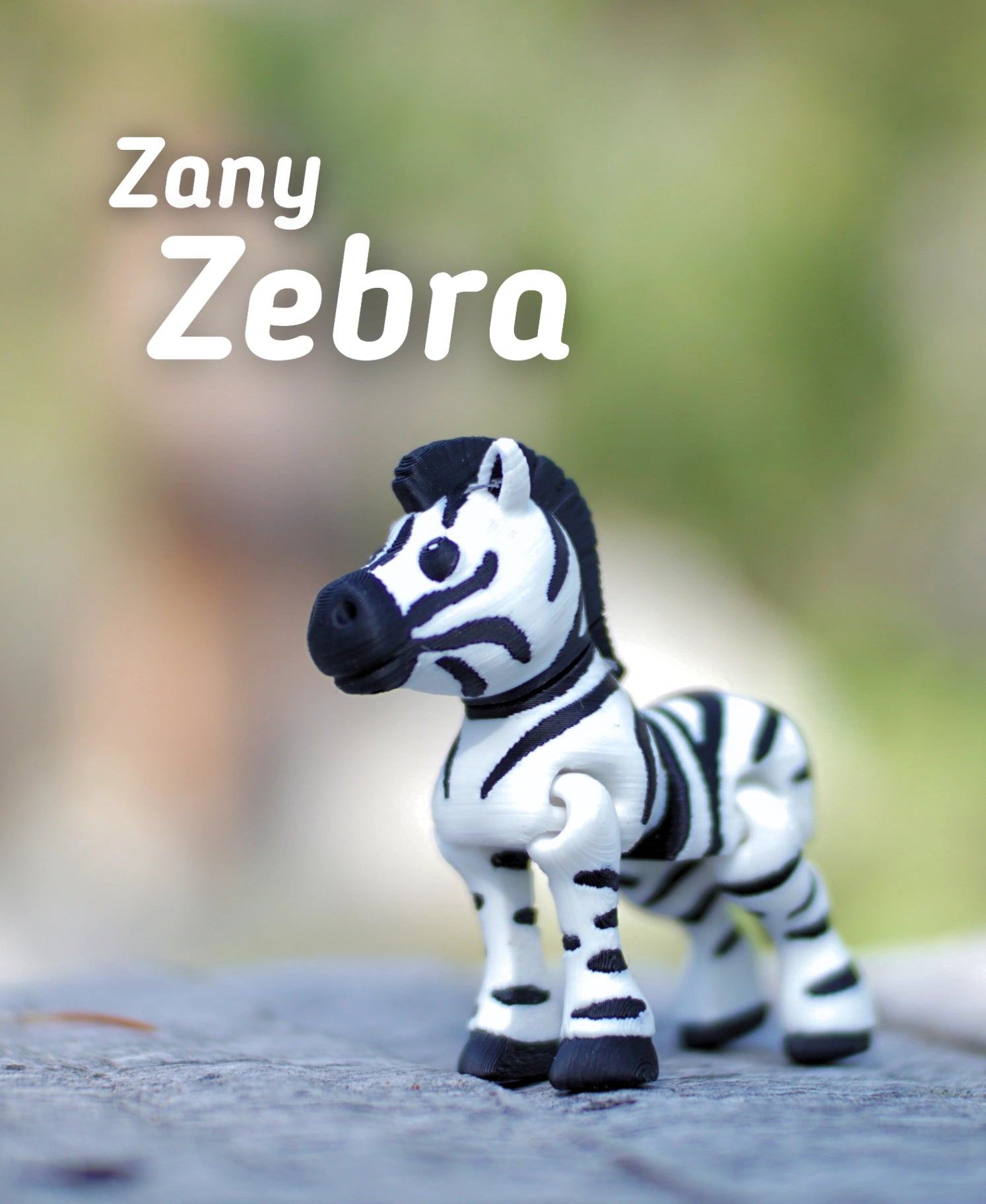 Zany Zebra - Articulating Fidget Toy/Keychain