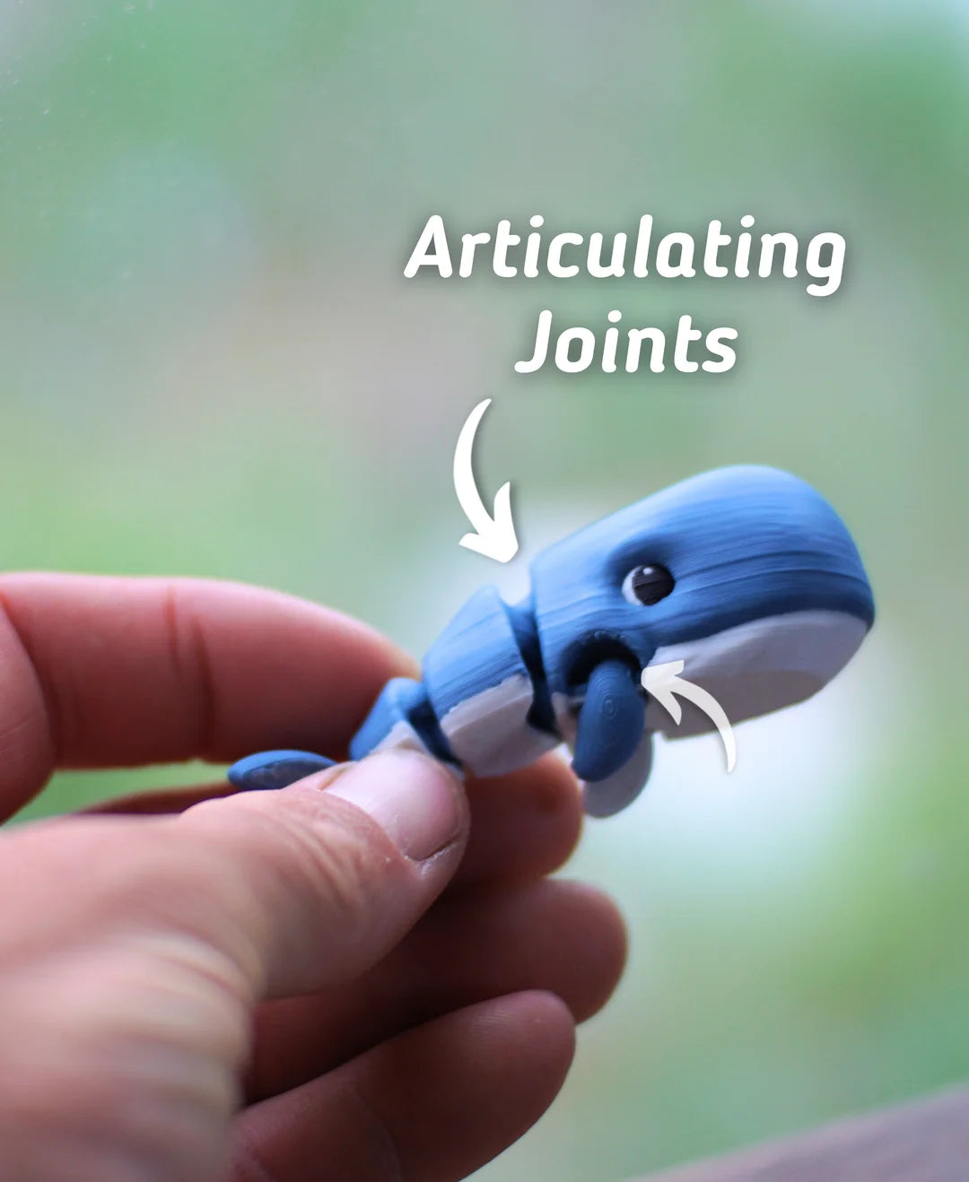 Wiggly Whale - Fidget Toy/Keychain